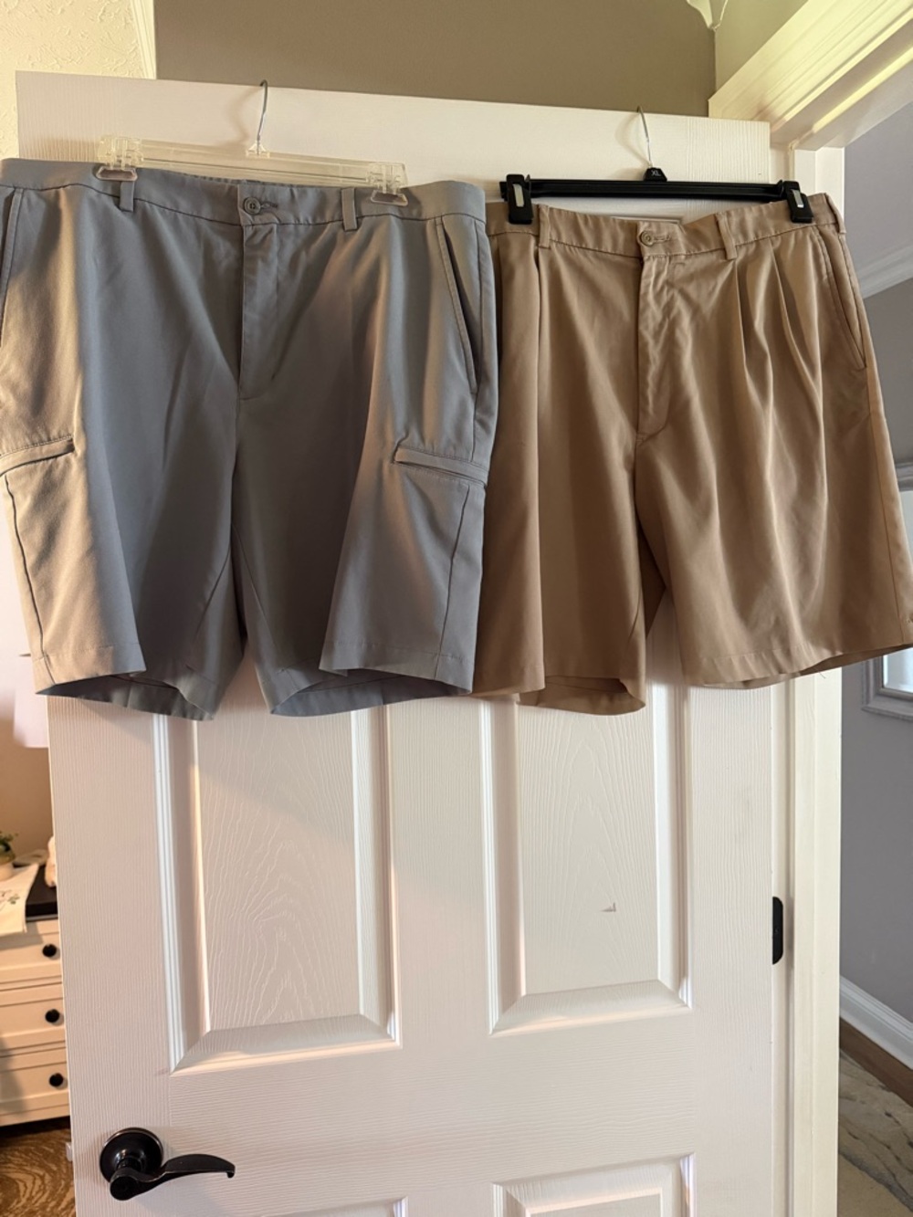 Men's Pro Tour Shorts - Gray and Khaki - Size 38